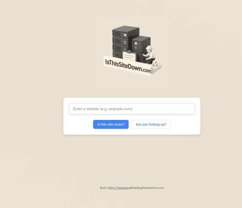 IsThisSiteDown.com screenshot 2